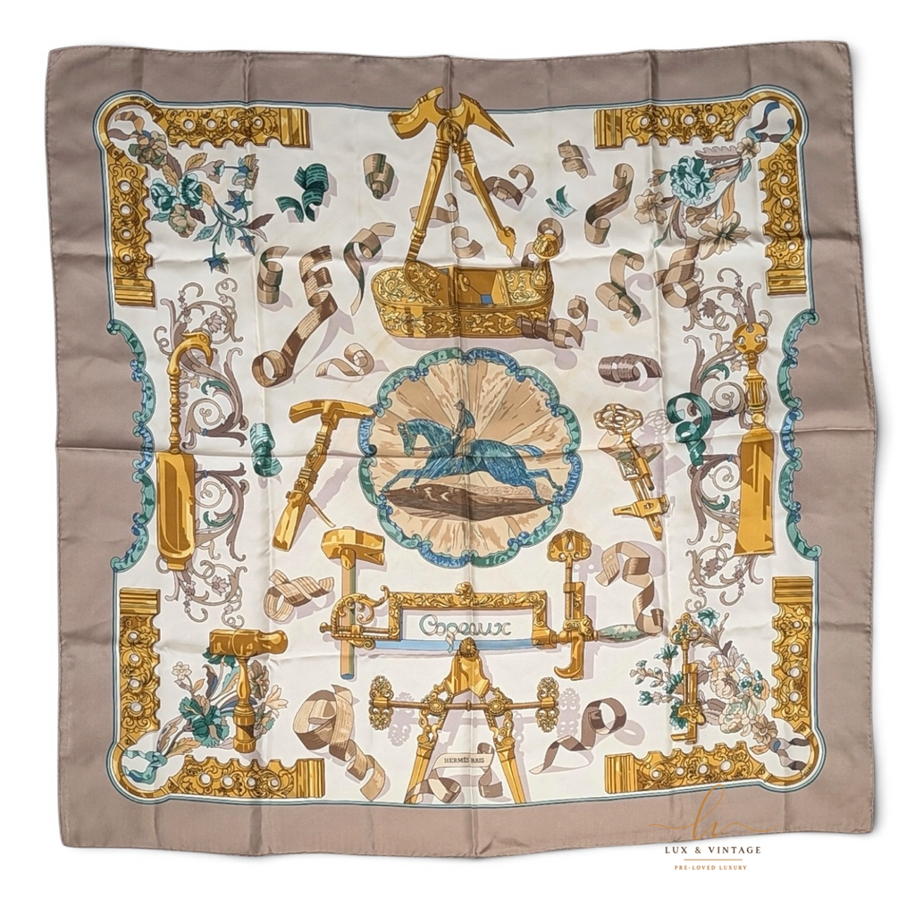 Hermès Carré 90 Copeaux Seidentuch Vintage