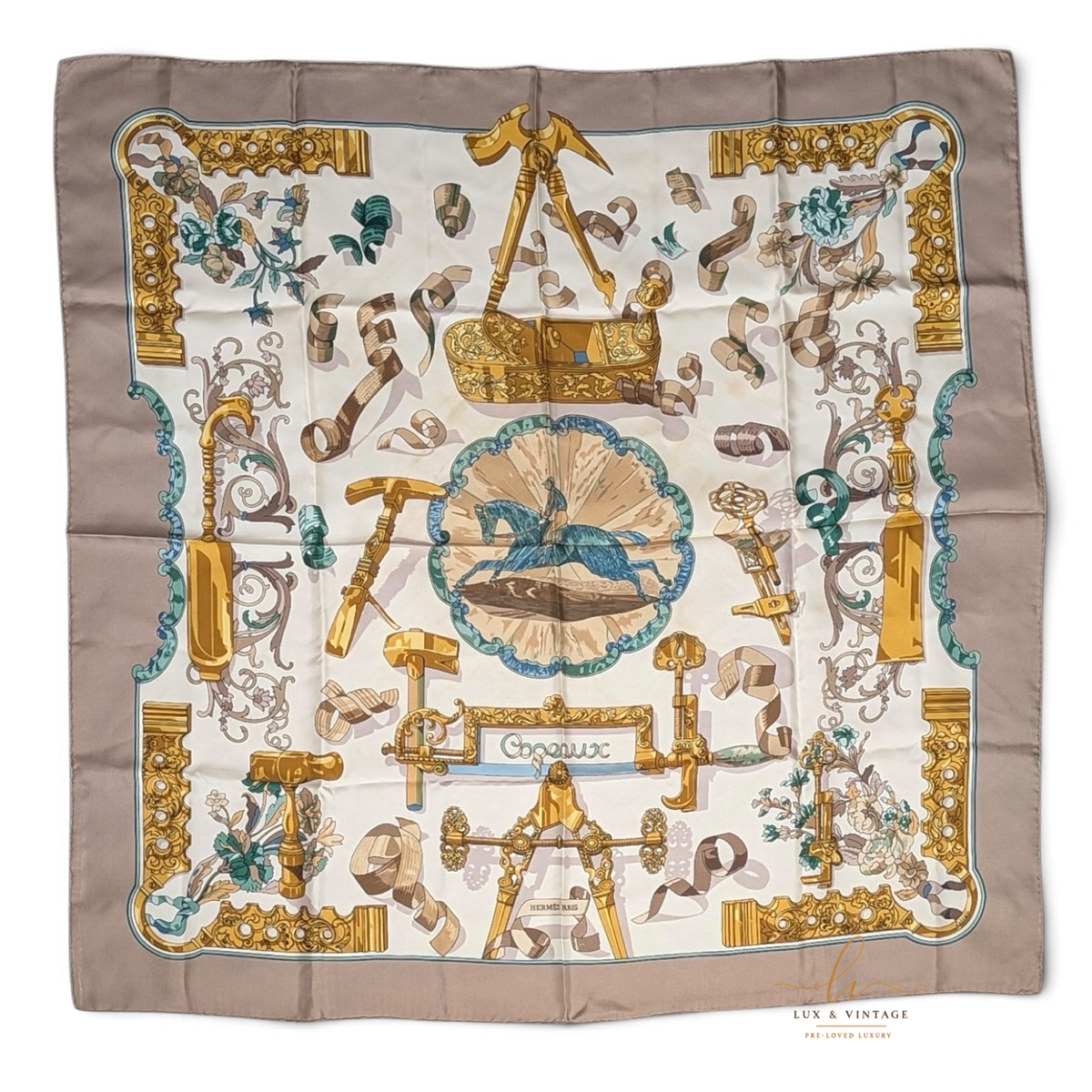 Hermès Carré 90 Copeaux Seidentuch Vintage