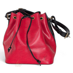 Louis Vuitton Petit Noé Epi Rot Schwarz Vintage