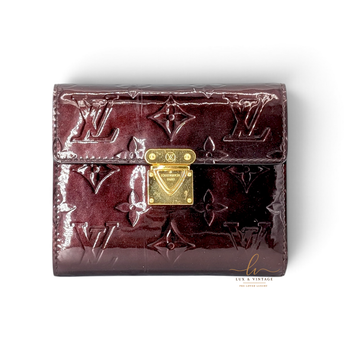 Louis Vuitton Koala Wallet Monogram Vernis Amarante Vintage