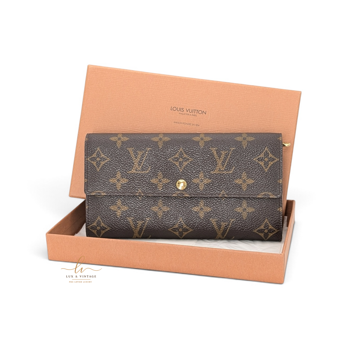 Louis Vuitton Sarah Wallet Monogram Canvas Vintage