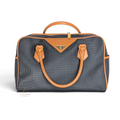 Yves Saint Laurent Vintage Woven Canvas Boston Bag