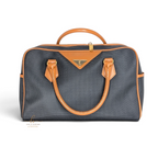 Yves Saint Laurent Vintage Woven Canvas Boston Bag