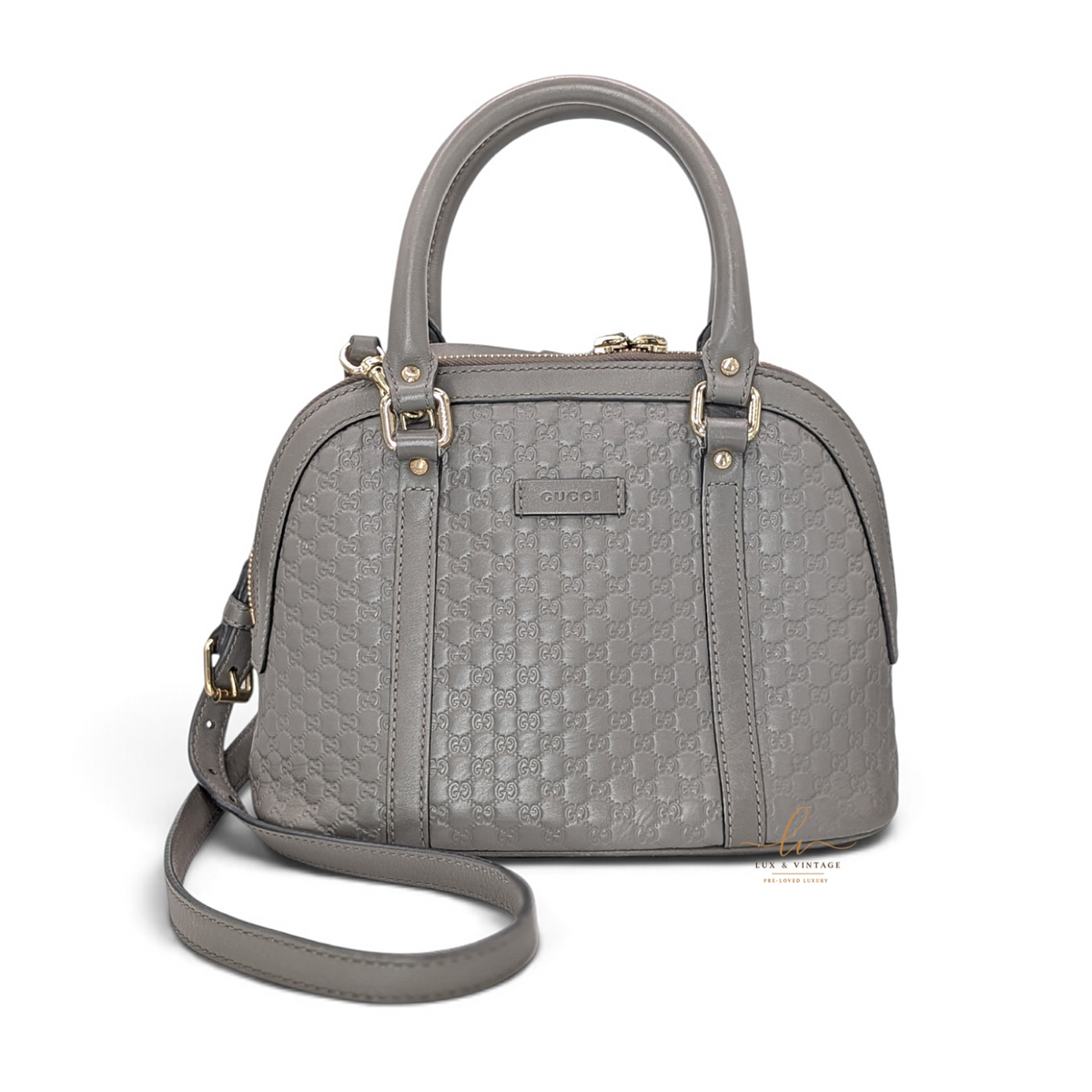 Gucci Microguccissima Mini Dome Bag Grau