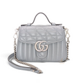 Gucci GG Marmont Monochrome Top Handle Flap Mini Grau