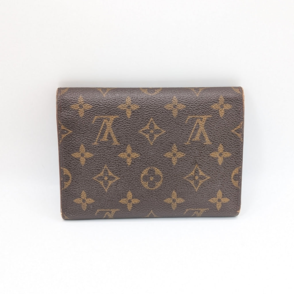 Louis Vuitton Porte-Monnaie Billets Trésor mit goldfarbenem Druckknopf