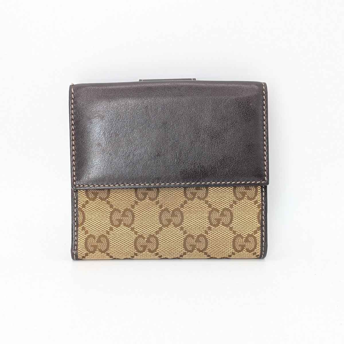 Gucci GG Canvas Compact Wallet mit Herz-Plakette