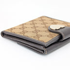 Gucci GG Canvas Compact Wallet mit Herz-Plakette