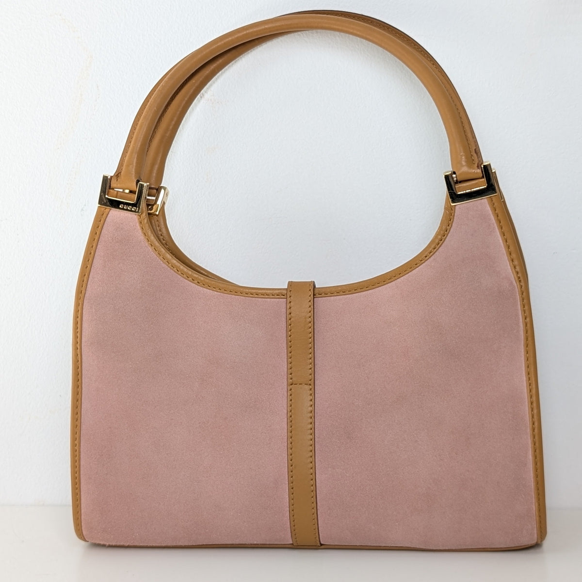Gucci Jackie Vintage Handtasche aus rosa Wildleder
