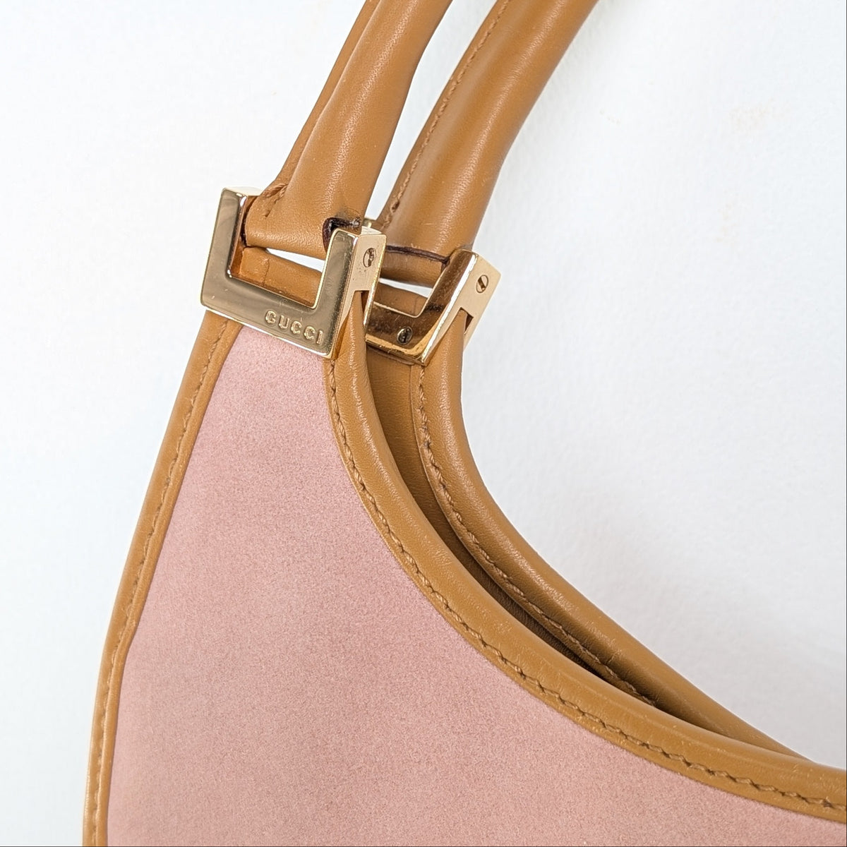 Gucci Jackie Vintage Handtasche aus rosa Wildleder
