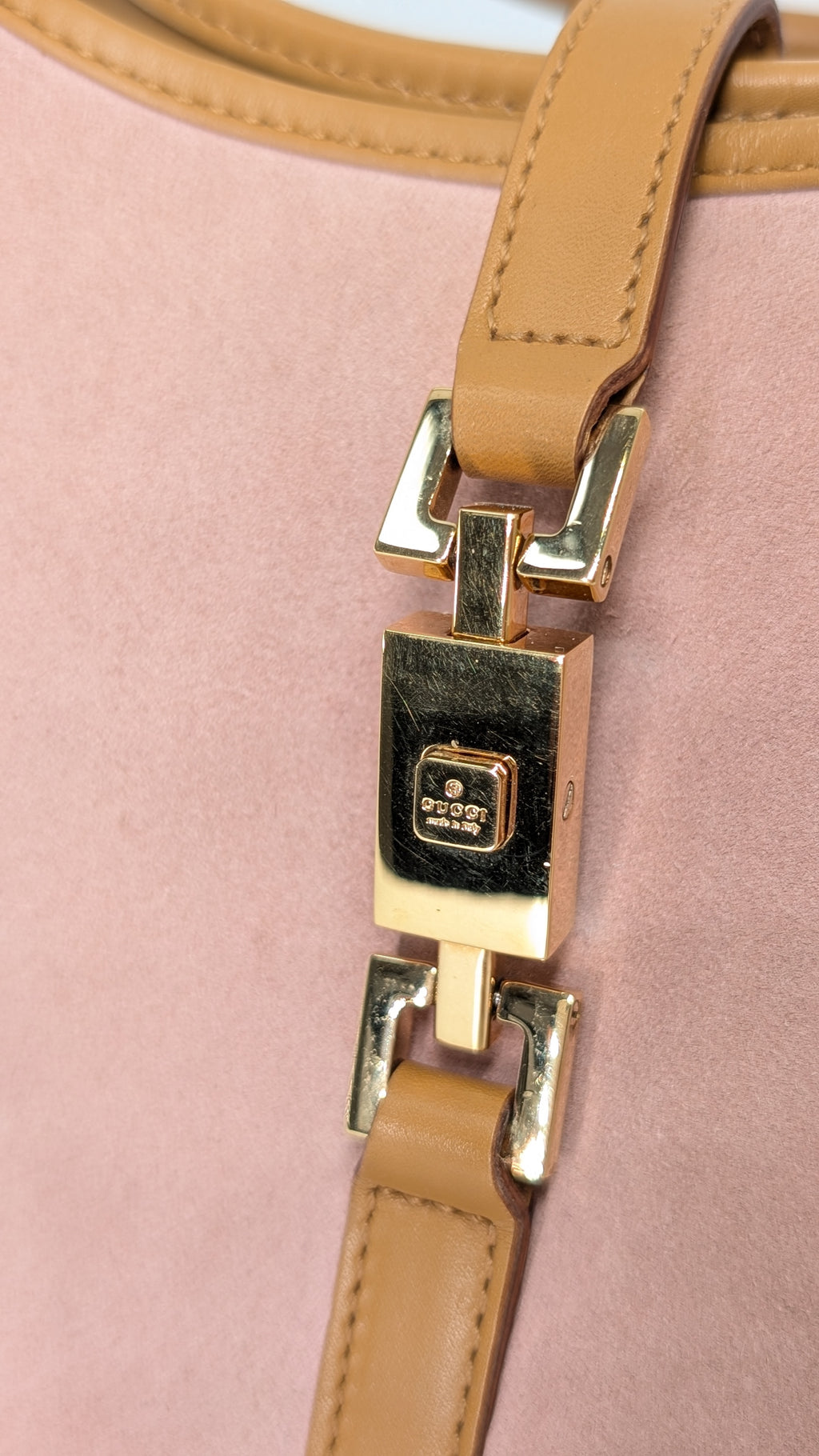 Gucci Jackie Vintage Handtasche aus rosa Wildleder