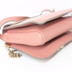 Chloé Faye Small Schultertasche aus rosa Leder und Wildleder