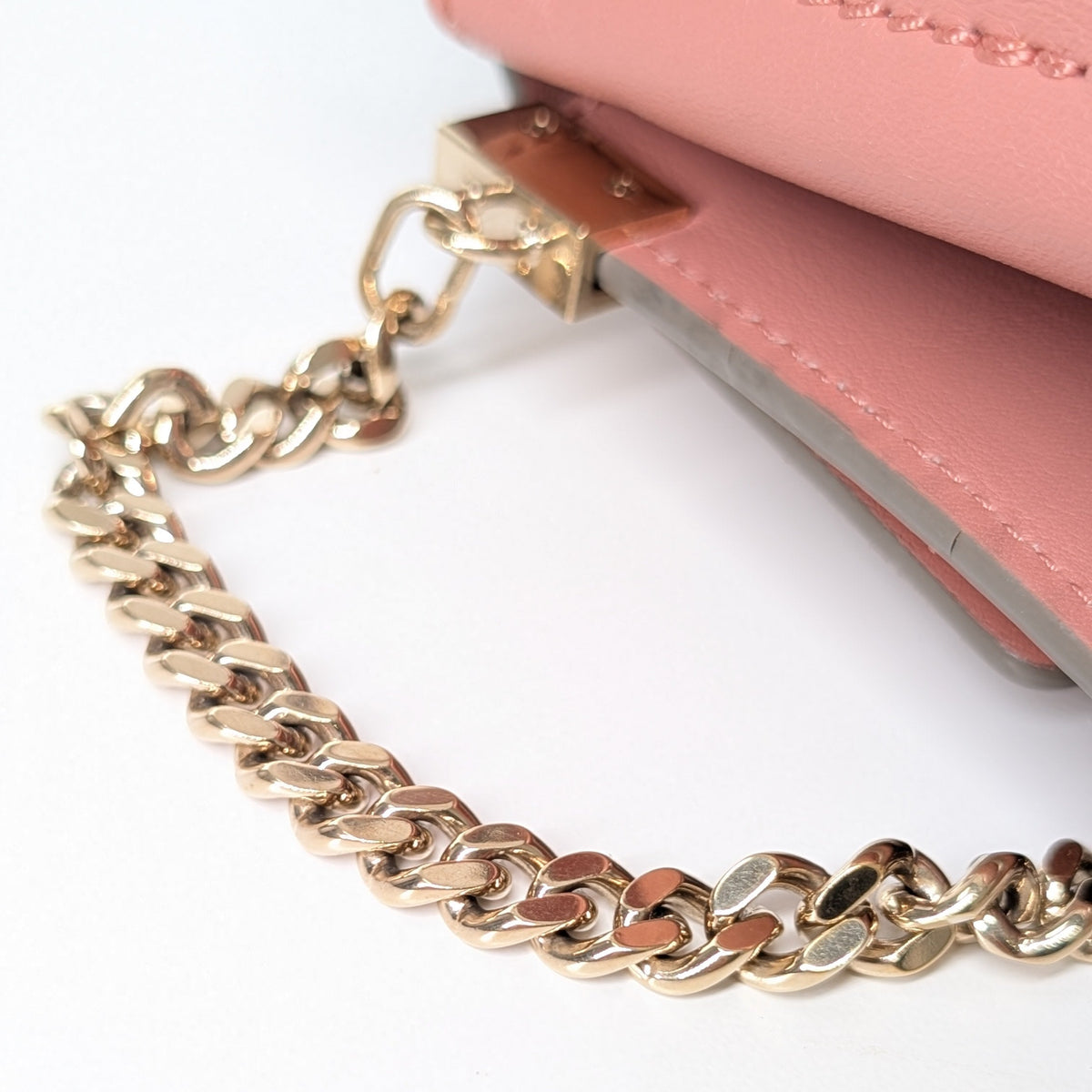 Chloé Faye Small Schultertasche aus rosa Leder und Wildleder