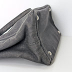Prada Canapa Small Tote Bag aus anthrazitfarbenem Denim