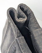 Prada Canapa Small Tote Bag aus anthrazitfarbenem Denim