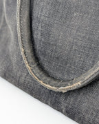 Prada Canapa Small Tote Bag aus anthrazitfarbenem Denim
