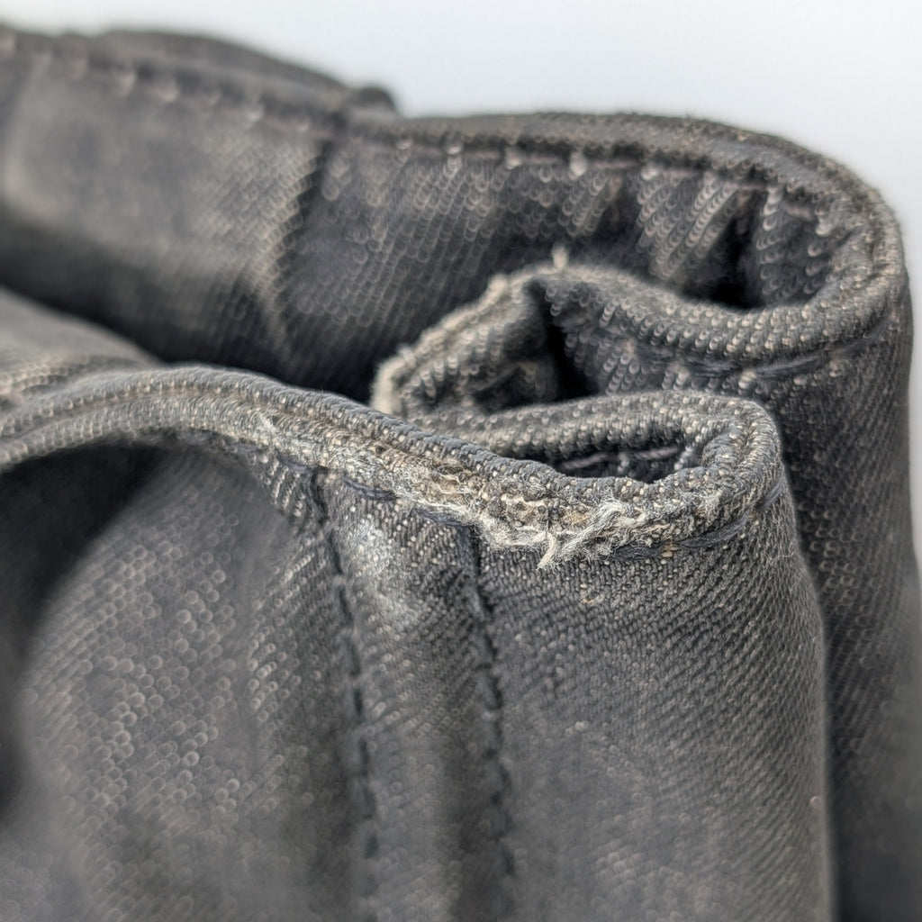 Prada Canapa Small Tote Bag aus anthrazitfarbenem Denim