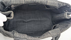 Prada Canapa Small Tote Bag aus anthrazitfarbenem Denim