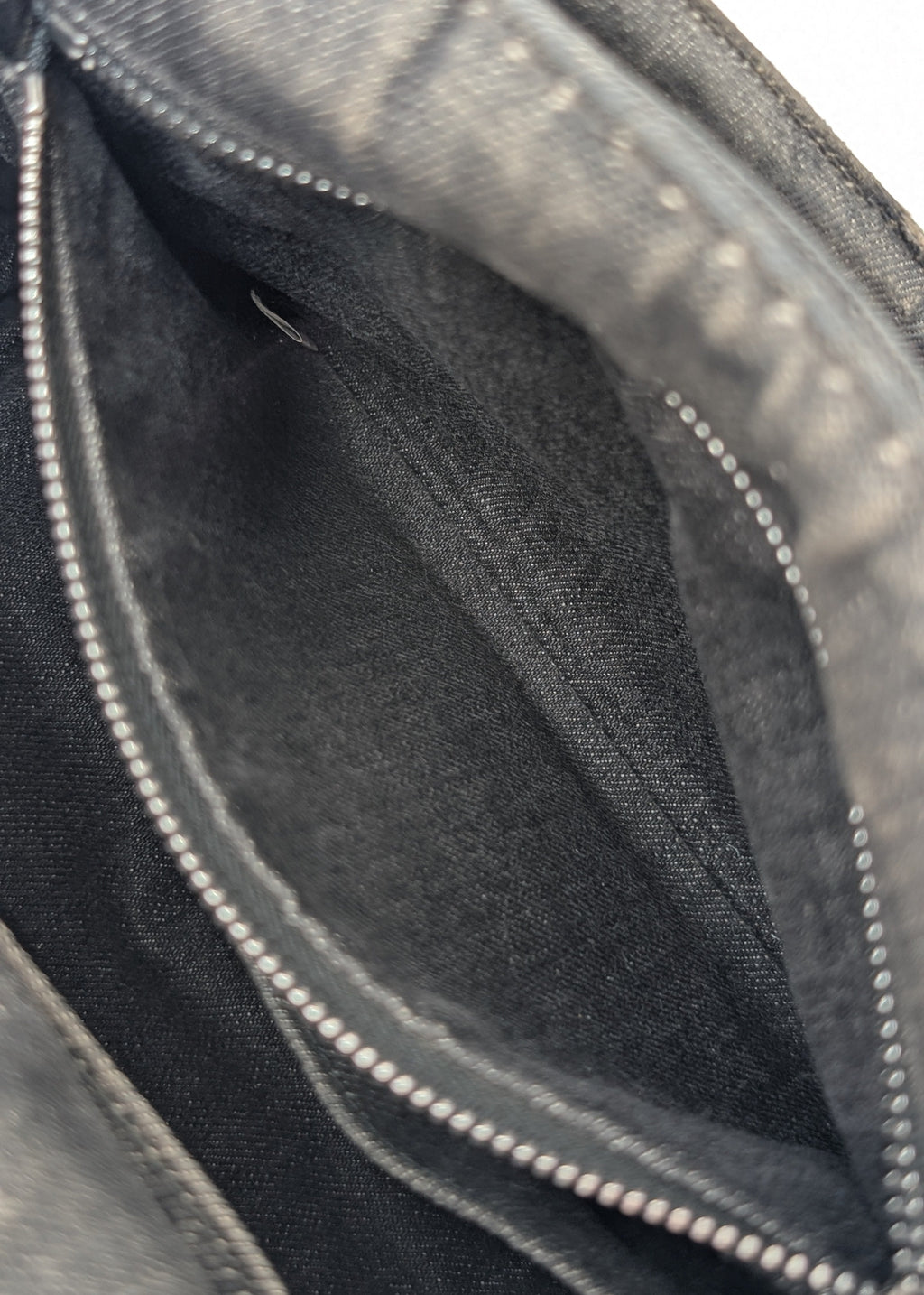 Prada Canapa Small Tote Bag aus anthrazitfarbenem Denim