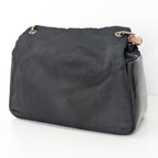 Gucci Bamboo Top Handle Vintage Handtasche aus schwarzem Nylon