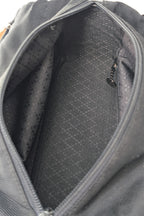 Gucci Bamboo Top Handle Vintage Handtasche aus schwarzem Nylon