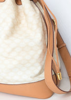 Celine Macadam Drawstring Bucket Bag Vintage in Creme