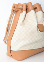 Celine Macadam Drawstring Bucket Bag Vintage in Creme