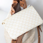 Celine Macadam Drawstring Bucket Bag Vintage in Creme