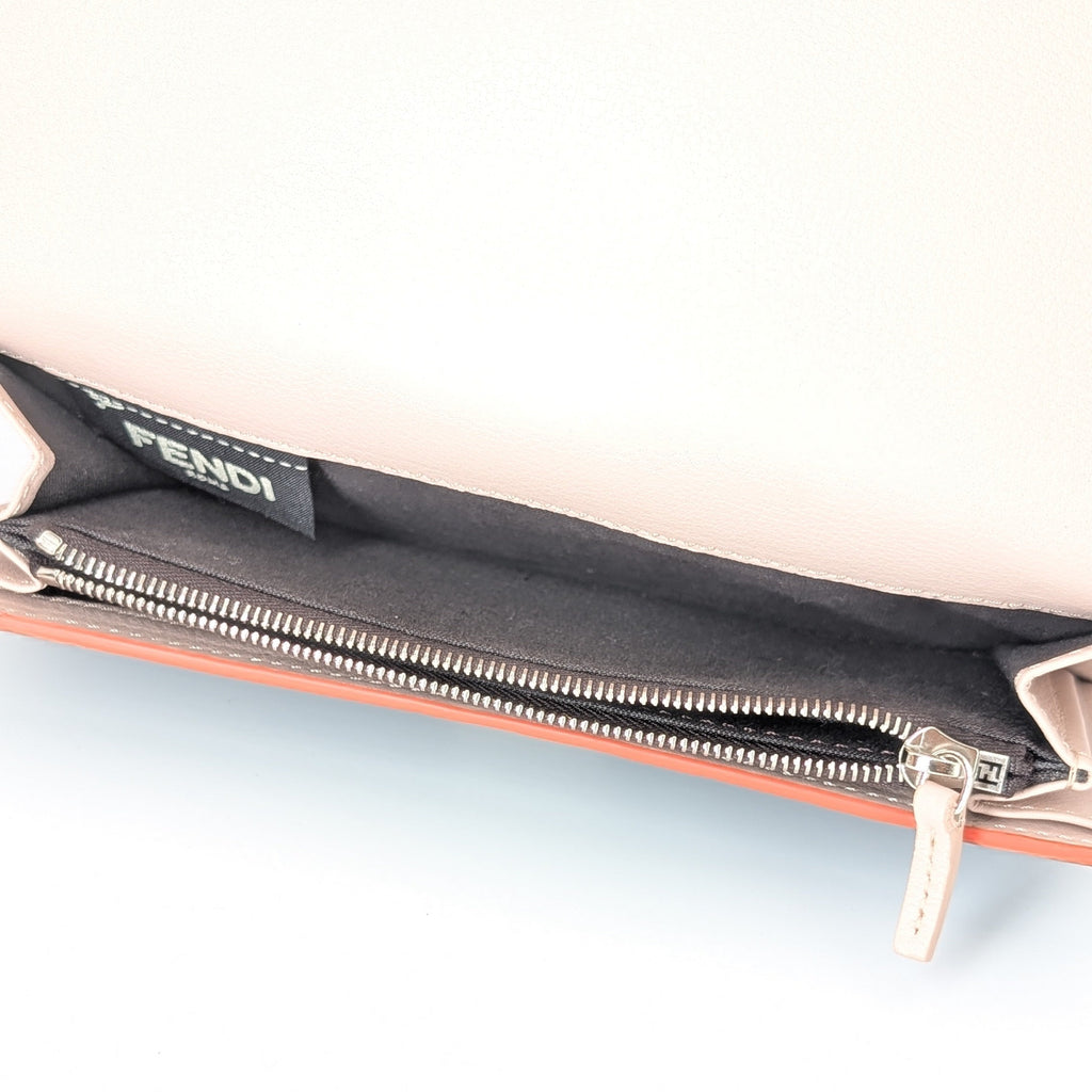 Fendi Selleria Continental Wallet Leder Blau neuwertig