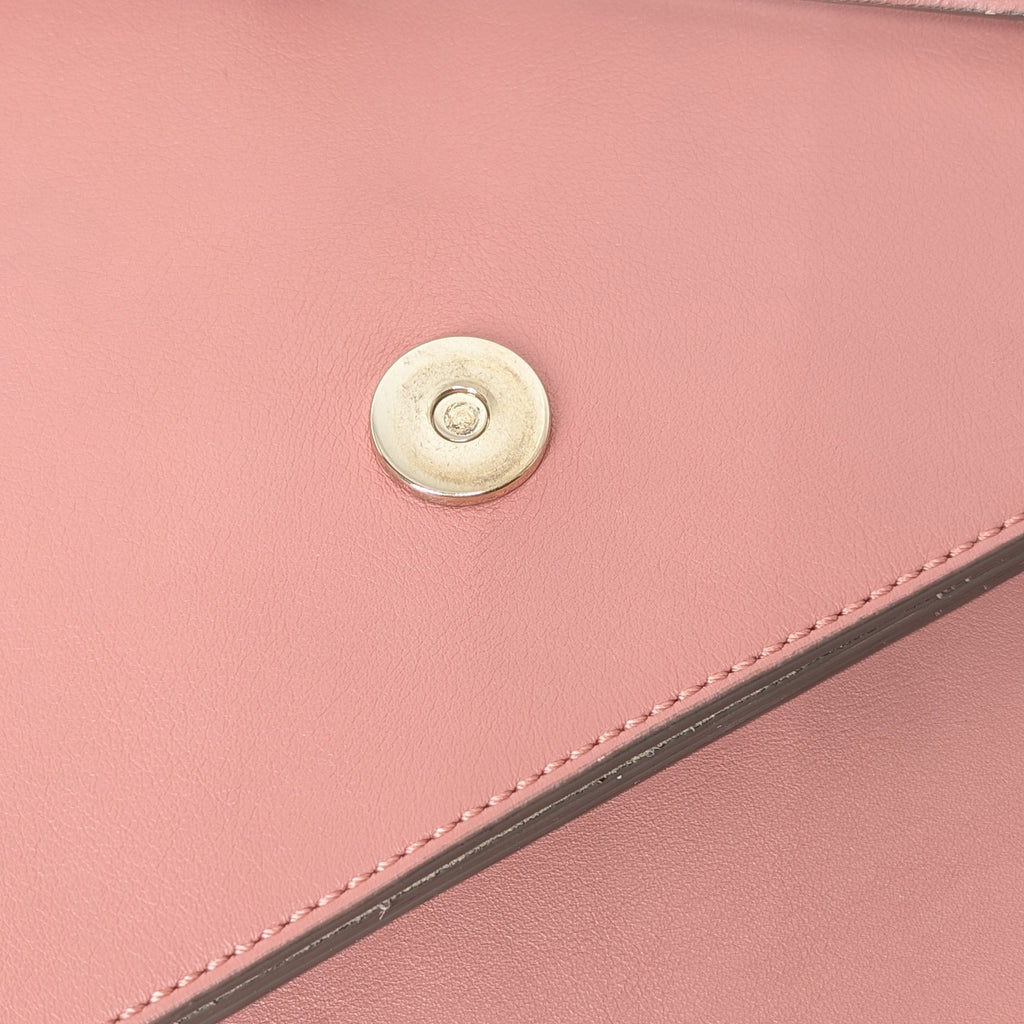 Chloé Faye Small Schultertasche aus rosa Leder und Wildleder