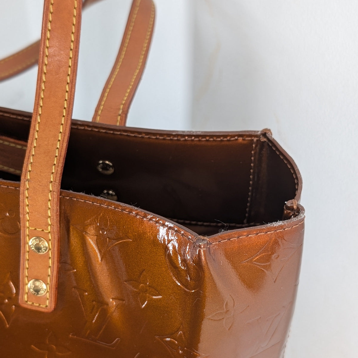 Louis Vuitton Reade MM Monogram Vernis Bronze Vintage
