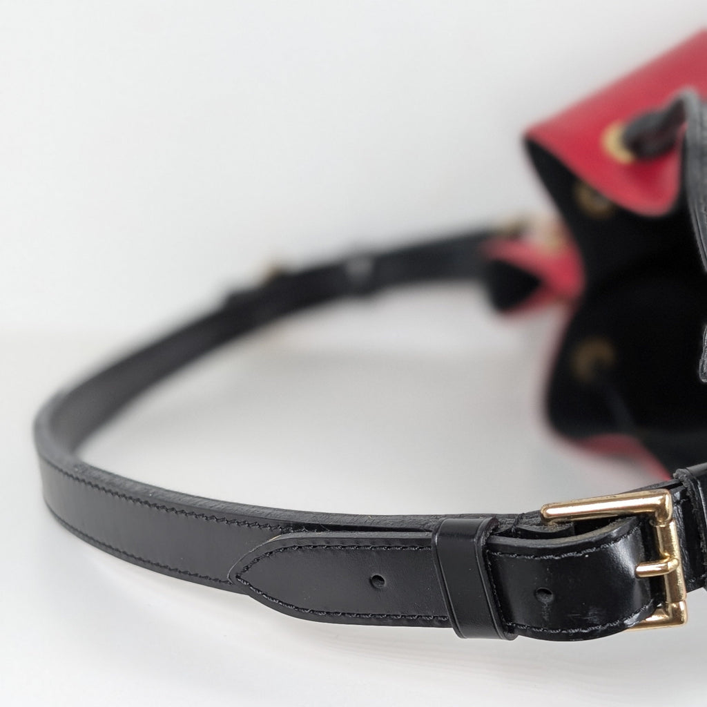 Louis Vuitton Petit Noé Epi Rot Schwarz Vintage