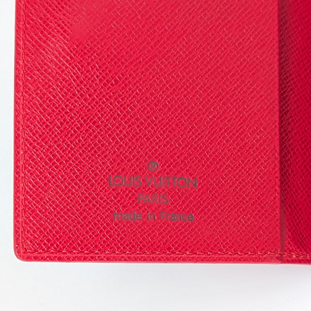 Louis Vuitton Mini Agenda Epi Leder Rot
