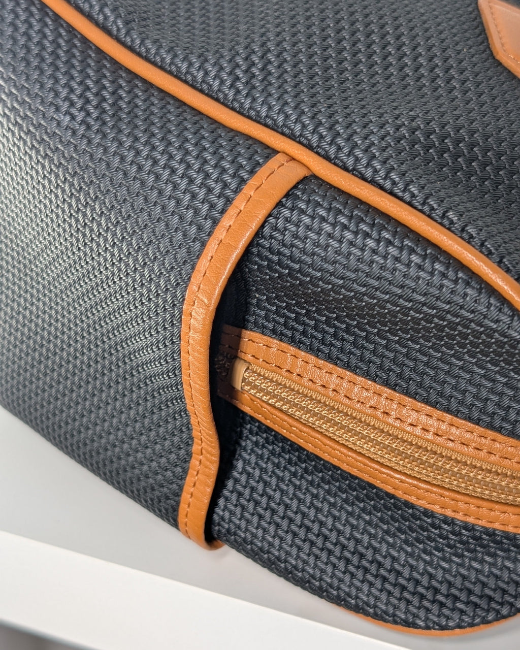 Yves Saint Laurent Vintage Woven Canvas Boston Bag