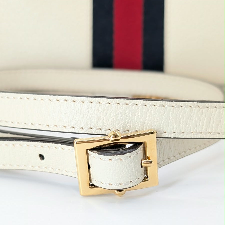Gucci Ophidia Small Tote Bag Leder Creme
