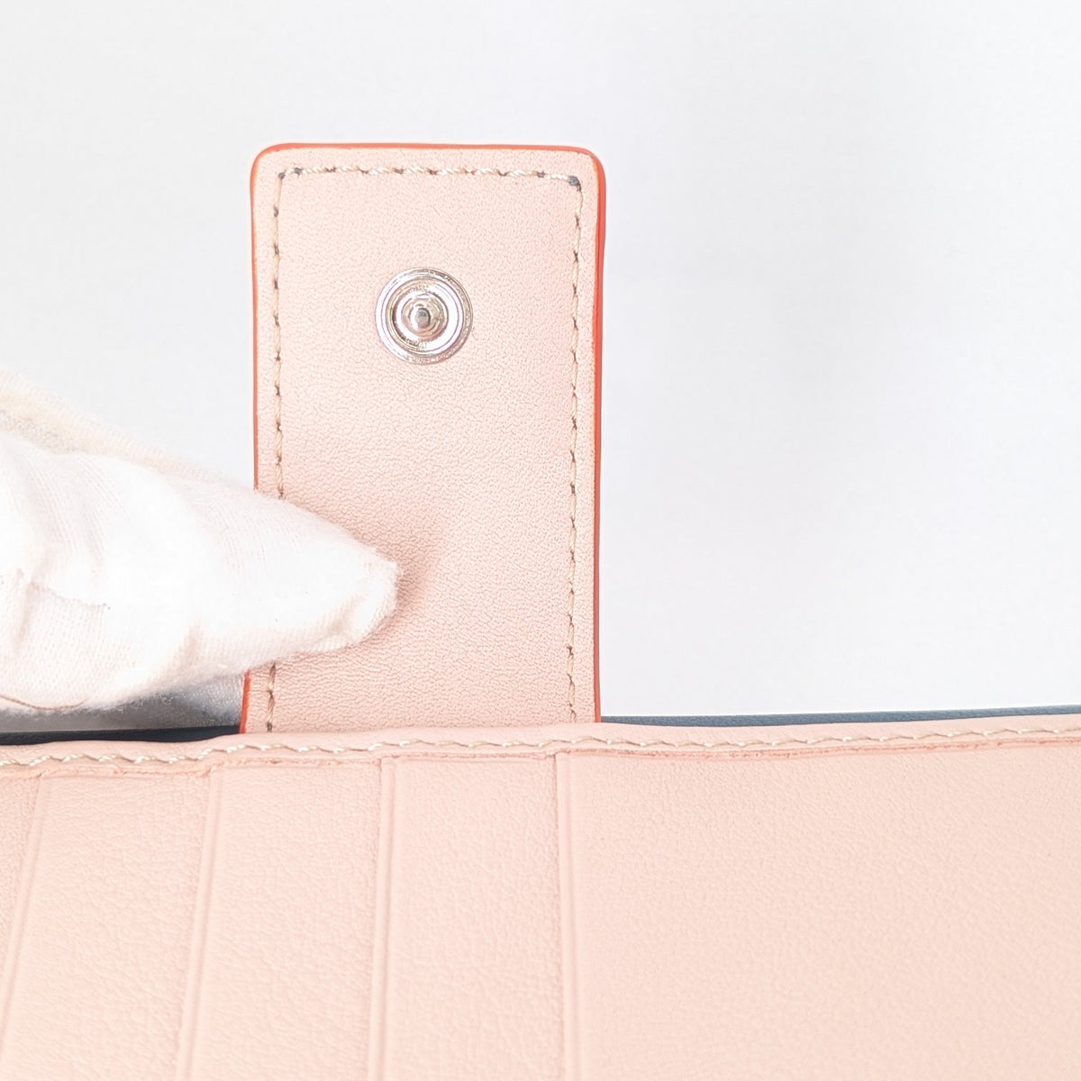 Fendi Selleria Continental Wallet Leder Blau neuwertig