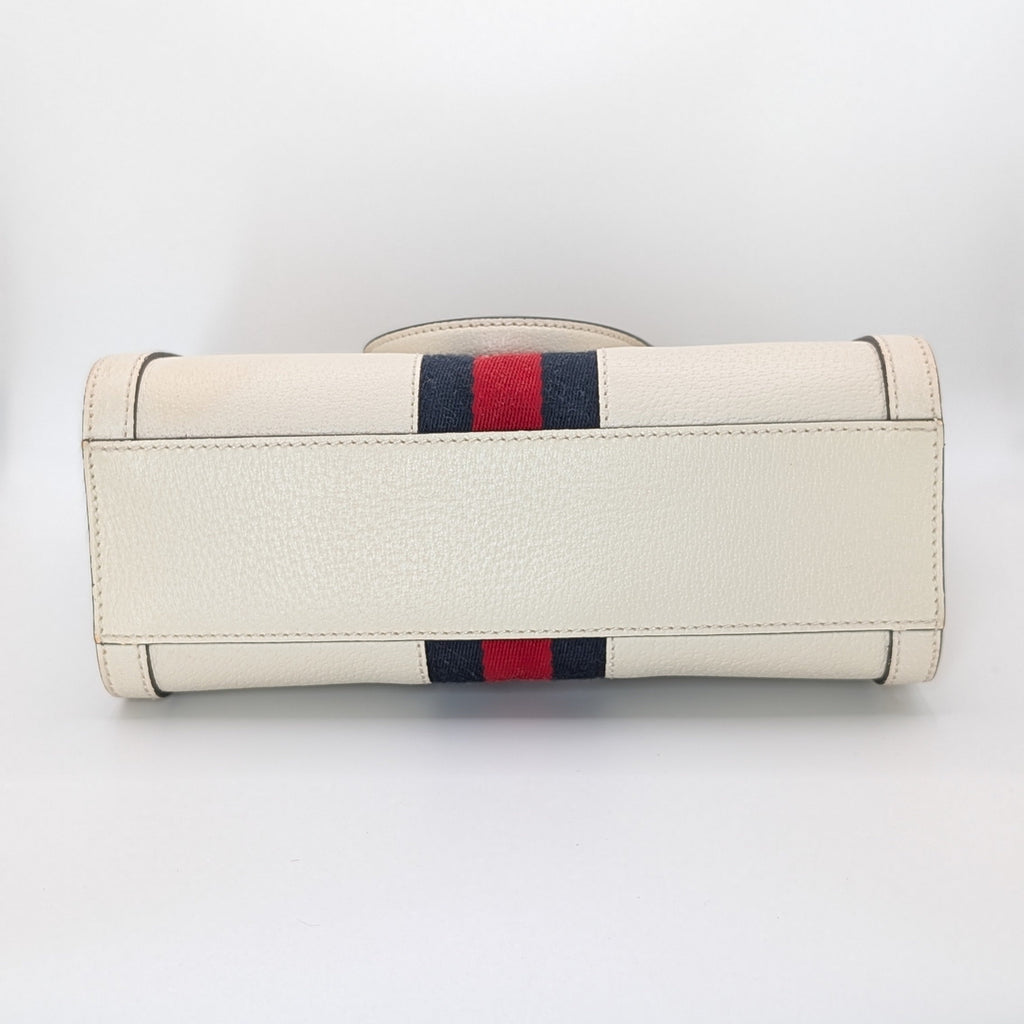 Gucci Ophidia Small Tote Bag Leder Creme