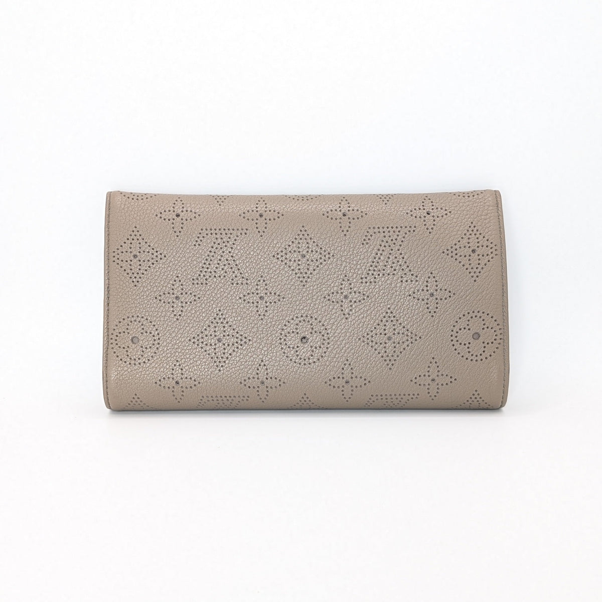 Louis Vuitton Amelia Wallet Mahina Leder Taupe