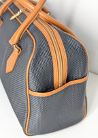 Yves Saint Laurent Vintage Woven Canvas Boston Bag