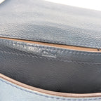 Chloé Mini Elsie Crossbody Bag aus blauem Leder