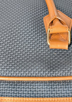 Yves Saint Laurent Vintage Woven Canvas Boston Bag