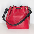 Louis Vuitton Petit Noé Epi Rot Schwarz Vintage