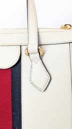 Gucci Ophidia Small Tote Bag Leder Creme