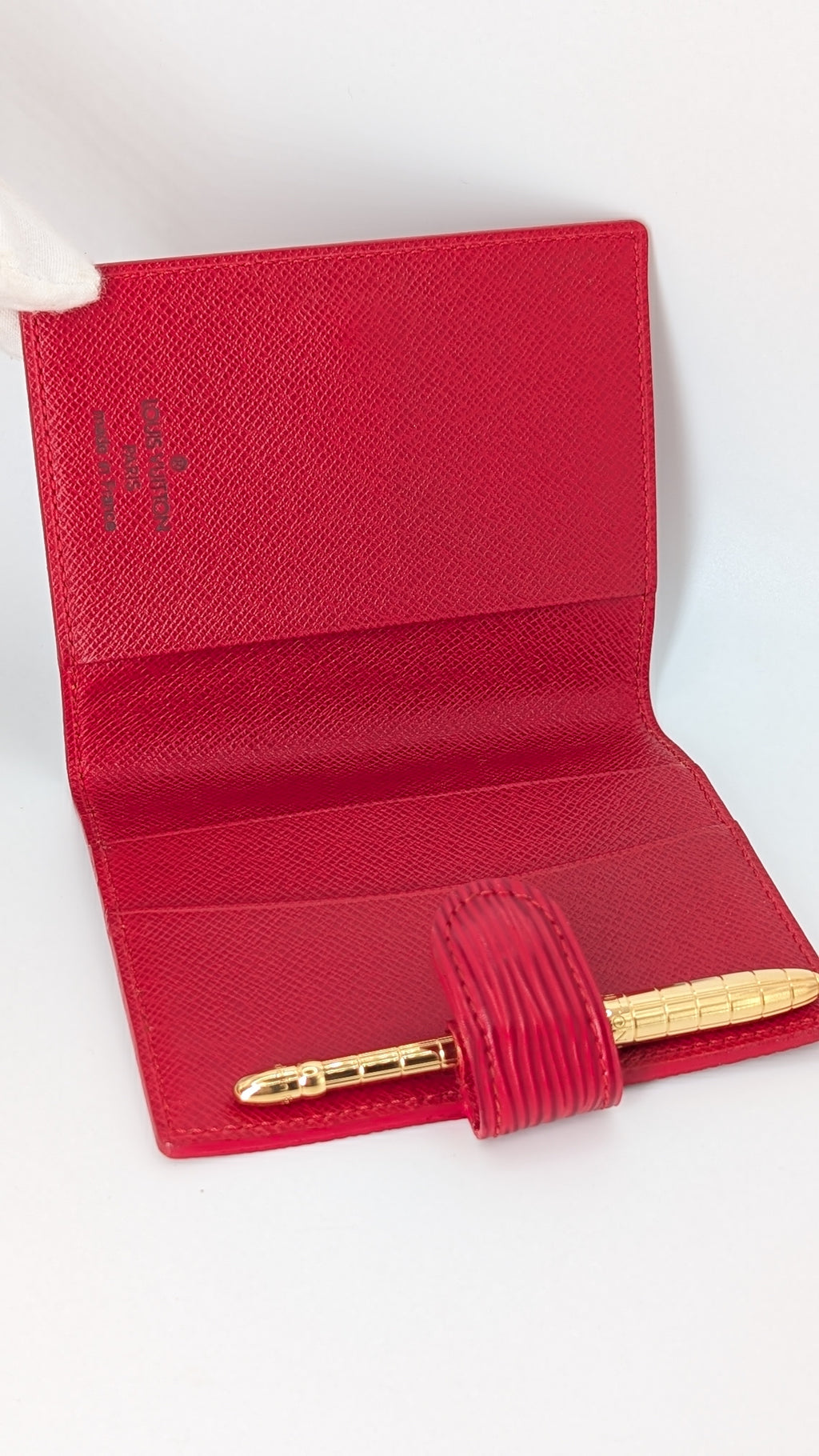 Louis Vuitton Mini Agenda Epi Leder Rot
