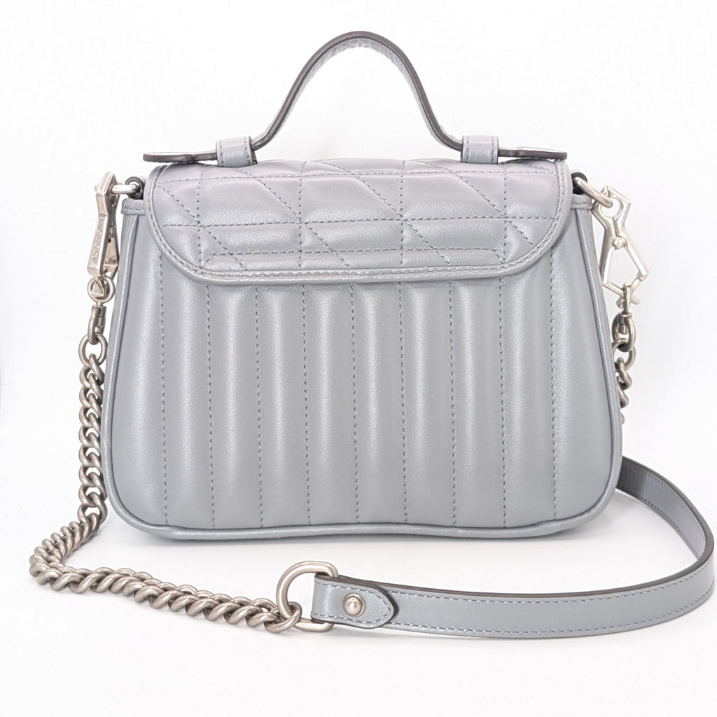 Gucci GG Marmont Monochrome Top Handle Flap Mini Grau
