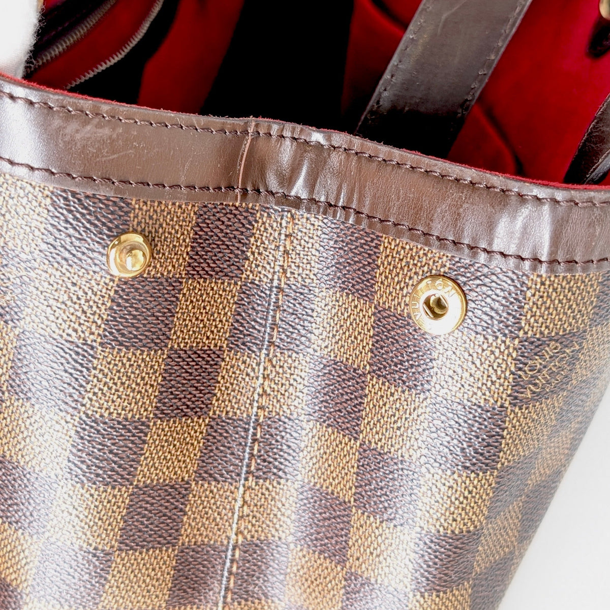 Louis Vuitton Hampstead MM Damier Ebene Tote Bag