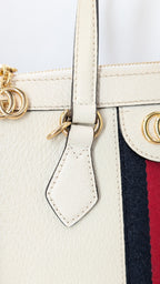 Gucci Ophidia Small Tote Bag Leder Creme