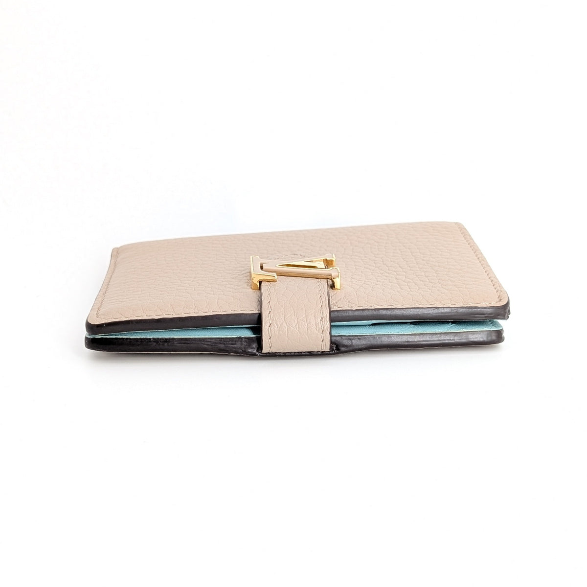 Louis Vuitton LV Vertical Compact Wallet Taurillon Leder